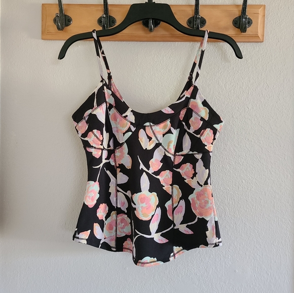 Free People Tops - Free People Intimately Black Floral Camisole
